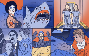 Collage of scenes from classic movies