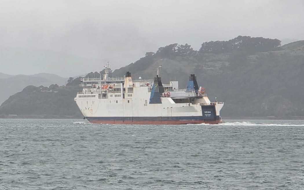 Photo of Vega (formerly Aratere) leaving Wellington Harbour.
Photo credit supplied.