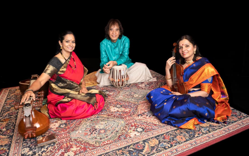 Zakir Hussain will perform alongside acclaimed violinist Kala Ramnath and renowned Saraswati veena (an ancient string instrument) musician Jayanthi Kumaresh.