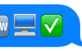 iPhone screenshot of emoji showing online voting trial for local government