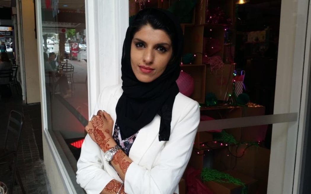 Ghadair Alshemari, a Kuwaiti woman who fled to New Zealand as a child.