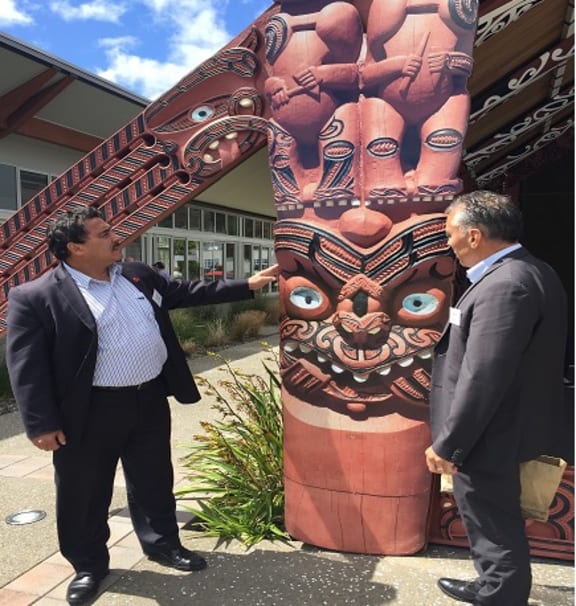 Arapata Hakiwai and Monty Souter