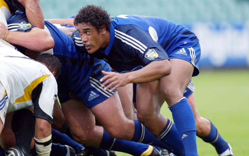 A fresh-faced Jerome Kaino during his first season for the Blues in 2004.