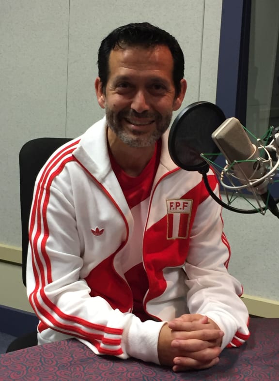 Carlos Gonzales, a Peruvian Wellingtonian who translated for Peru's football team for their play-off against the All Whites.