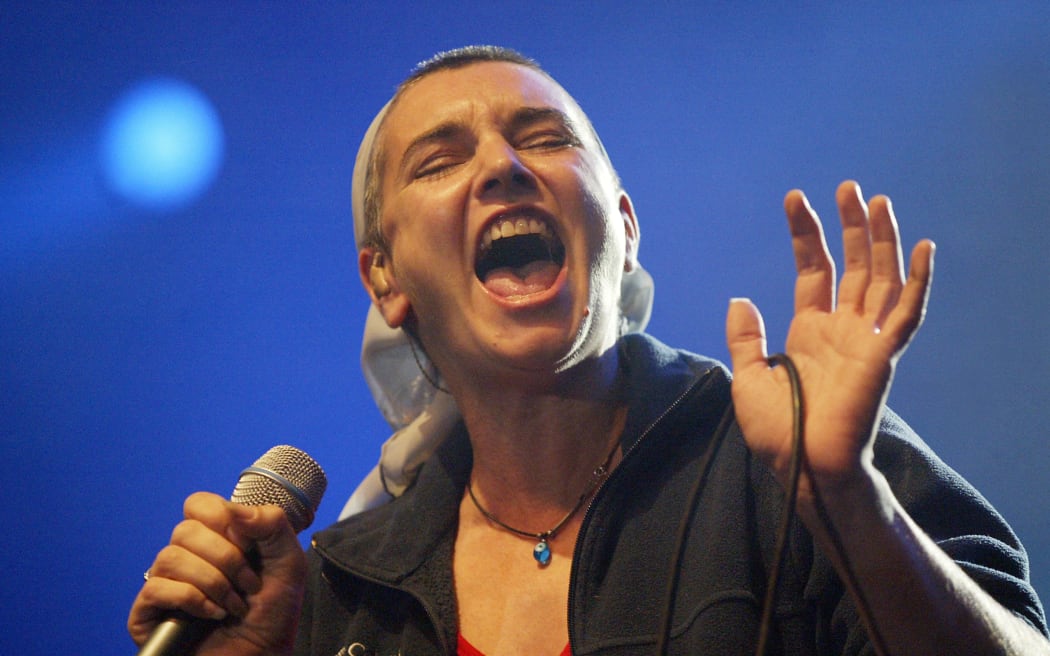 Irish pop singer Sinéad O'Connor performs during the 37th International Celtic Festival in Lorient, western France on 5 August, 2007.