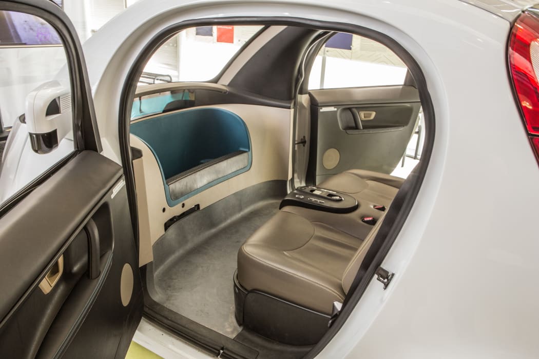 Interior of Google driverless car