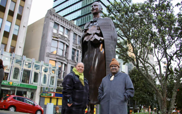 New Māori art is bringing tangata whenua narratives into the heart of Tāmaki Makaurau, ready to welcome in thousands of visitors who will descend on one of Auckland's busiest streets.