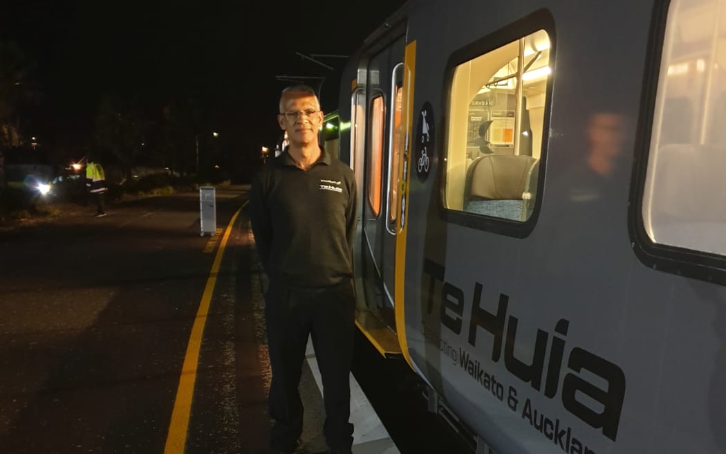 Sunny Witana, who is driving the second train to Auckland.