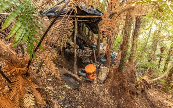 Police provided pictures of the campsite Tom Phillips was living at with his children