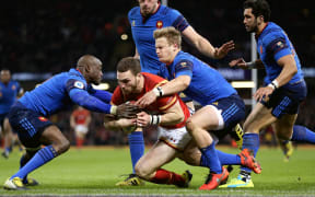 George North scores for Wales against France 2016.