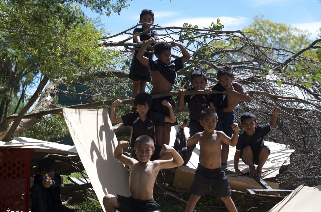 Students of Kimi Ora Community School, Flaxmere, Hastings.