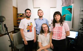 The Beths in their studio