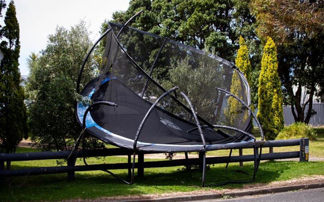 No trampoline was safe from the strong winds that hit Riversdale this week.