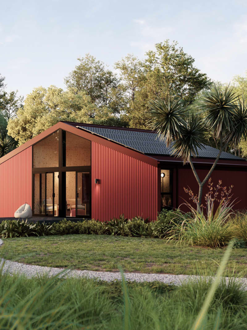 The 85 square meter house is designed for quick assembly once the foundations are in place.