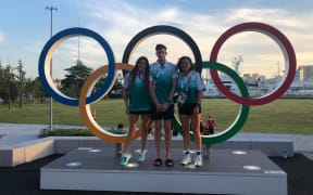 Kirsten Fisher-Marsters, Wesley Roberts and Jane Nicholas in Tokyo.