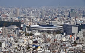 National Stadium, the main venue for the 2020 Tokyo Olympics and Paralympics located in the heart of Tokyo.