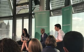 Prime Minister Jacinda Ardern, London mayor Sadiq Khan, and Canadian Prime Minister Justin Trudeau.
