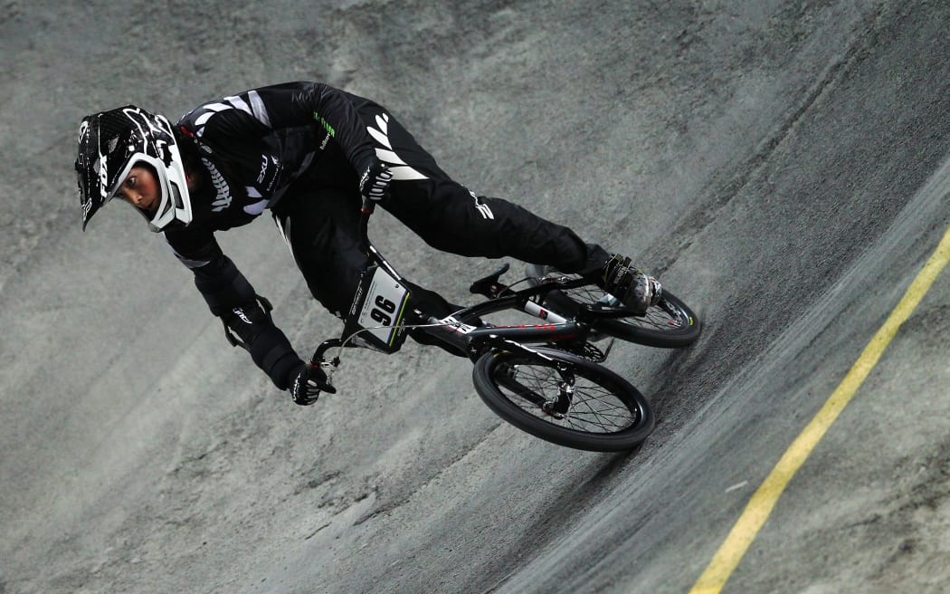 Sarah Walker of New Zealand competes during the Women Elite Time Trials Final. UCI BMX World Championships, Vector Arena, Auckland, New Zealand. Saturday 27th July 201