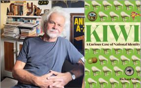 Image of Richard Wolfe and his latest book, 'Kiwi'.