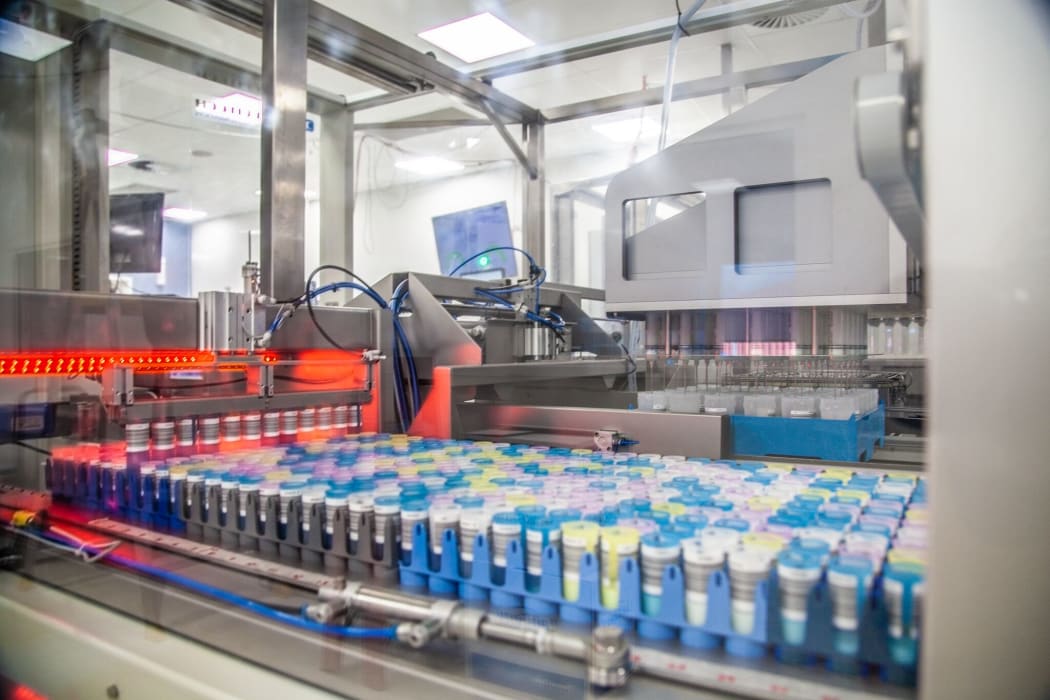 LIC machine testing milk samples.