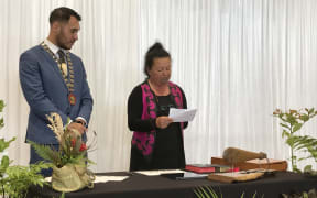 Far North mayor Moko Tepania and Hilda Halkyard-Harawira