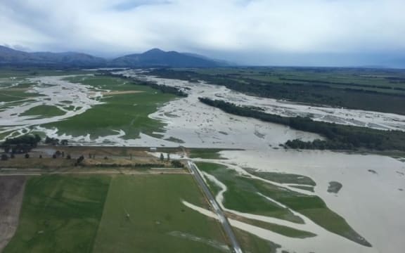 Flooding across paddocks.