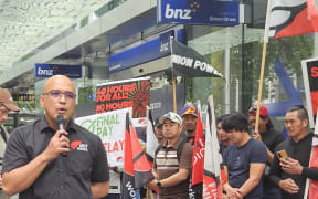 ELE protest outside Deloitte in Auckland