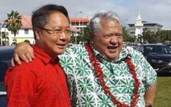 Wang Xuefeng and Tuila'epa Sa'ilele Malielegaoi.