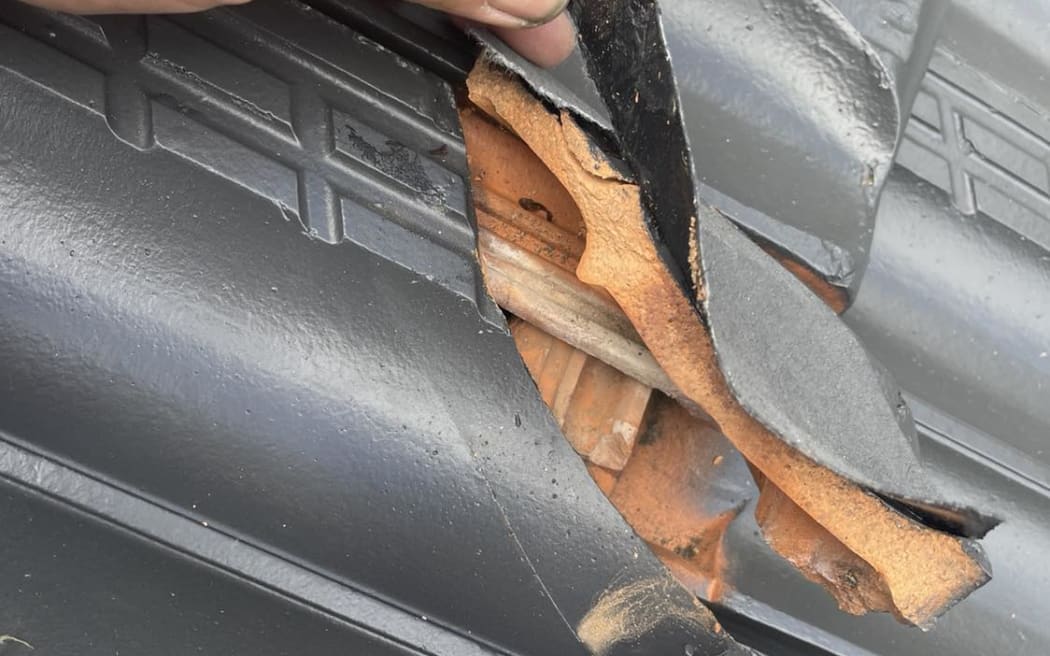 Auckland homeowner Ed Waaka said he had been left with a damaged roof and destroyed ceilings.