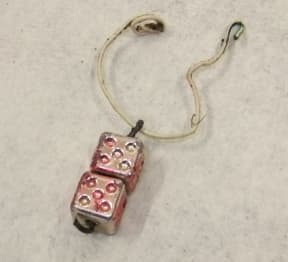 A decoration found around a sparrow's neck