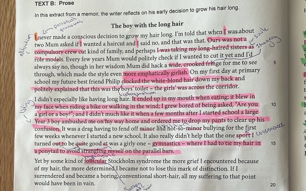 An article from the 2025 NCEA level 2 English exam.