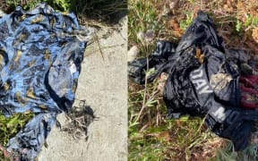 Some of the flushed underwear that has caused blockages at the Eureka Street wastewater pump station in Alexandra.
