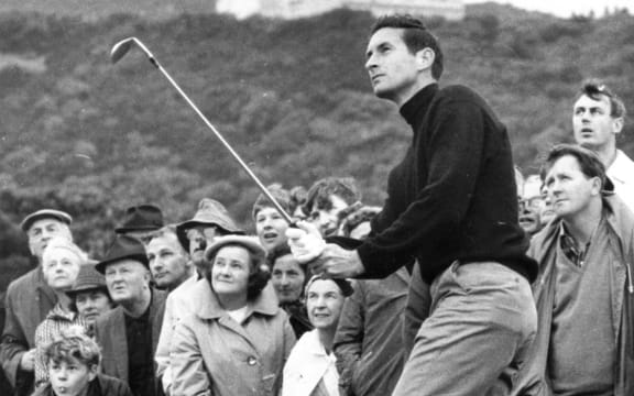 Sir Bob Charles in action at the British Open golf championship, 1963.
