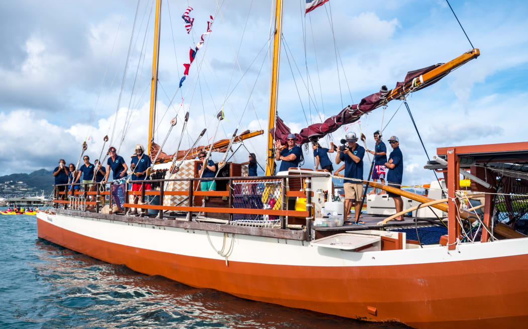 Some of the Polynesian Voyaging Society crew