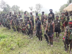 West Papua Liberation Army unit, led by Egianus Kogoya. Derakma, Nduga regency, Papua. March 2019