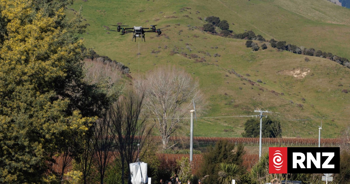 Drone delivers supplies to cut off Marlborough community