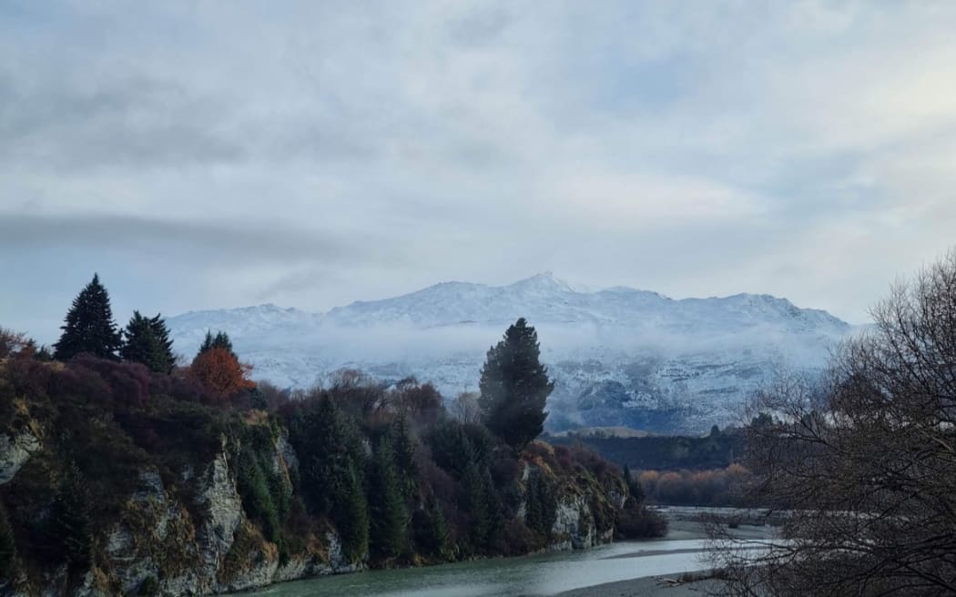 Coronet Peak with a dusting of snow, 10 June 2022.