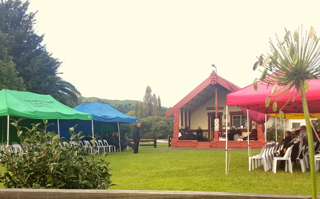 Mourners gather at Hiruharama marae to pay homage to Whairiri Ngata.