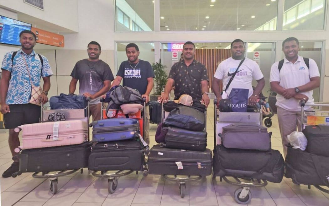 Some of the Fijian students who were successfully repatriated from Israel.