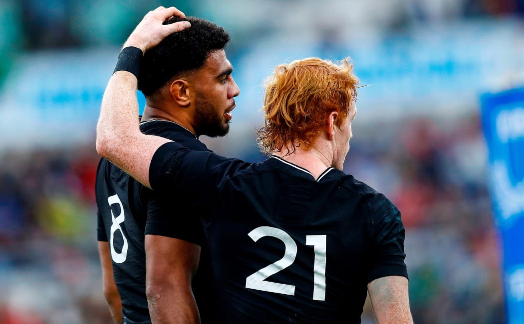 Autumn Nations Series, Stadio Olimpico, Rome, Italy 6/11/2021
Italy vs New Zealand
New Zealand's Hoskins Sotutu celebrates with Finlay Christie after scoring a try
Copyright photo: Matteo Ciambelli / www.photosport.nz
