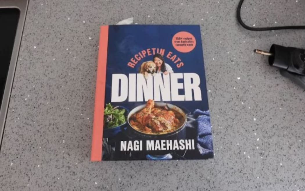 A RecipeTin Eats book photographed in Patterson's kitchen.