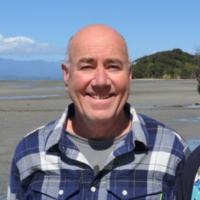 HealthPost Nature Trust chair Peter Butler and Onetahua Restoration project spokesperson Sky Davies.
