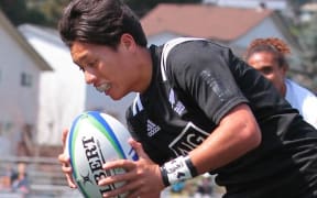 Gayle Broughton in action for the NZ Sevens team in Canada.