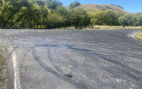 Unauthorised street racing caused damage at the intersection of Westmere and Te Wharau roads in rural Carterton earlier this month.
