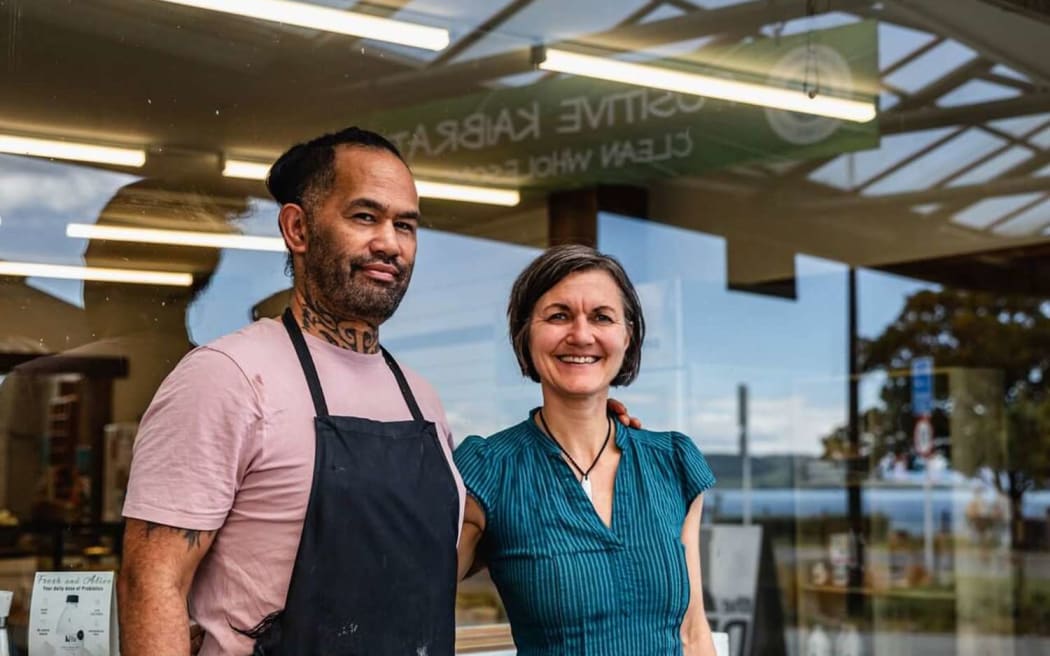 Taupō cafe owners and life partners Hare Rewi and Lilith Howe