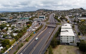 A central hub in Ellerslie overlooking the Southern motorway back into the city.