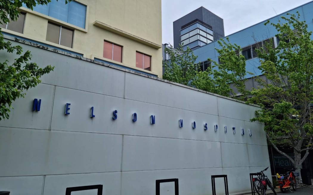 Nelson Hospital, with the Percy Brunette Block on the left (in yellow) and the George Manson Block on the right.