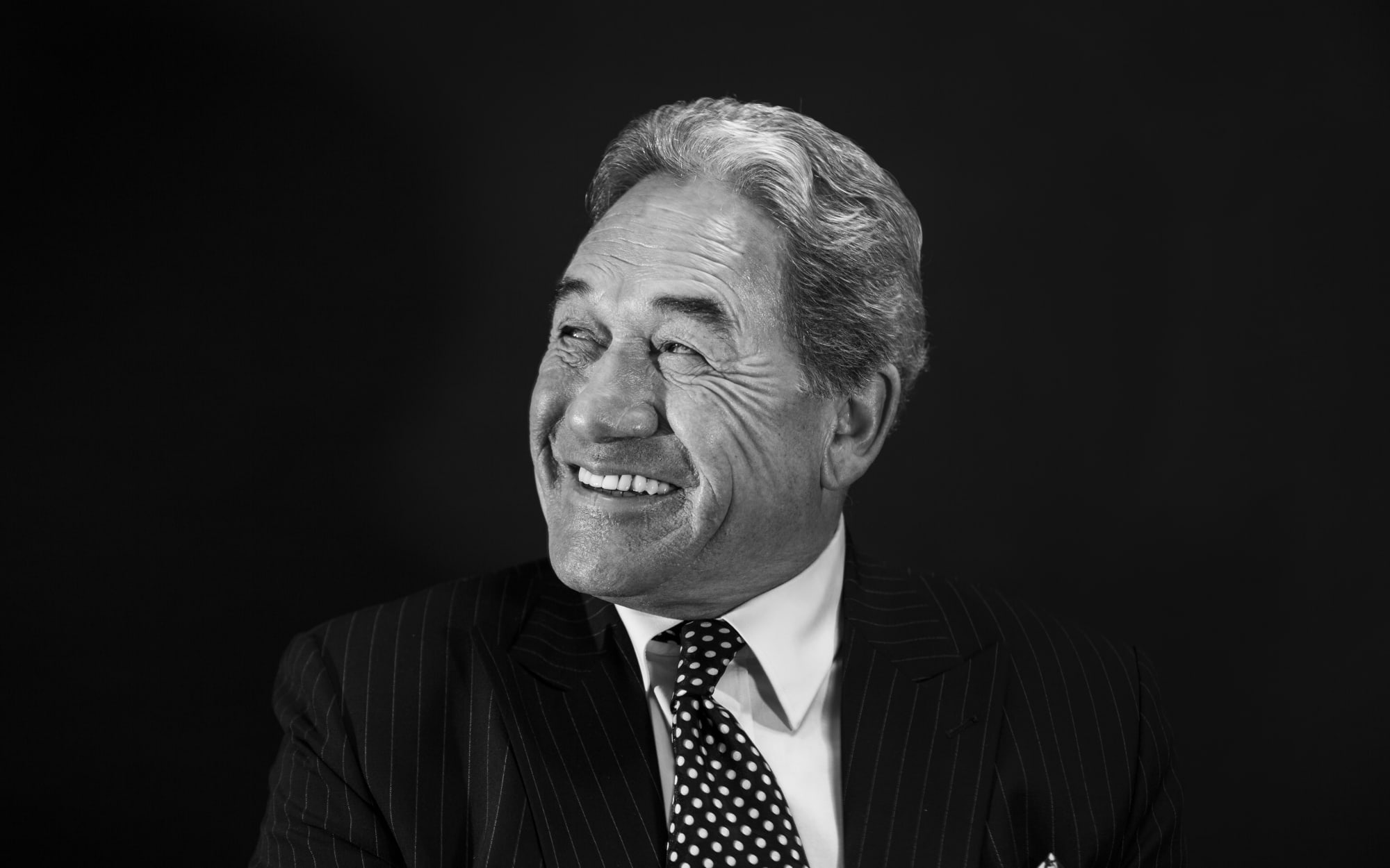 Winston Peters photographed in his office at Bowen House in the lead up to the 2017 election.