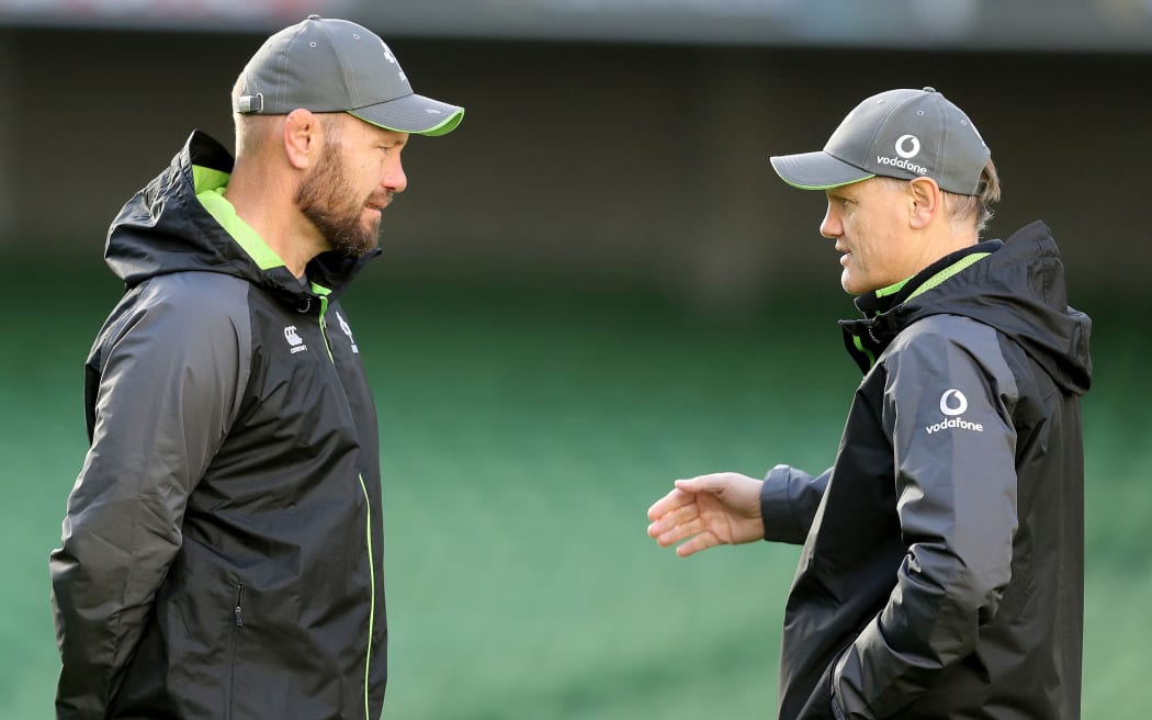 Greg Feek (left) was part of a successful coaching team with fellow New Zealander Joe Schmidt in Ireland.