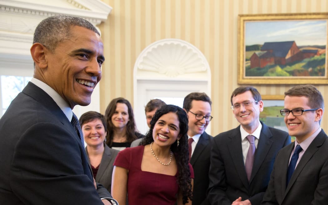 Dr Maya Shanka with President Obama